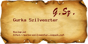Gurka Szilveszter névjegykártya