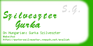 szilveszter gurka business card